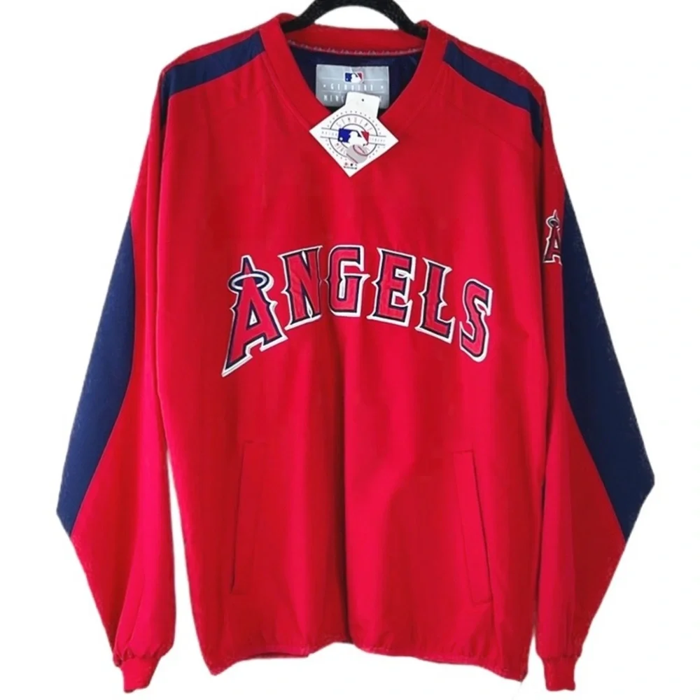 Mens MLB Los Angeles Anaheim Angeles Baseball ⚾️ Pullover Windbreaker M - Picture 3 of 13
